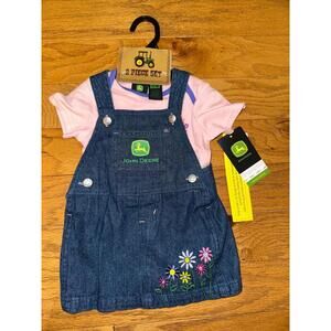 NWT John Deere size 6-9 months girl dress Blue Jean Jumper 6 9 Months